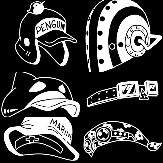 Silly Pirate Hats Vinyl Decals (Multi Opt)